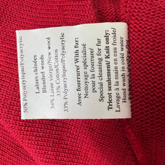 Vintage Merino Wool Column Midi Maxi Skirt Knit High Rise Long Casual Canadian - Picture 7 of 8